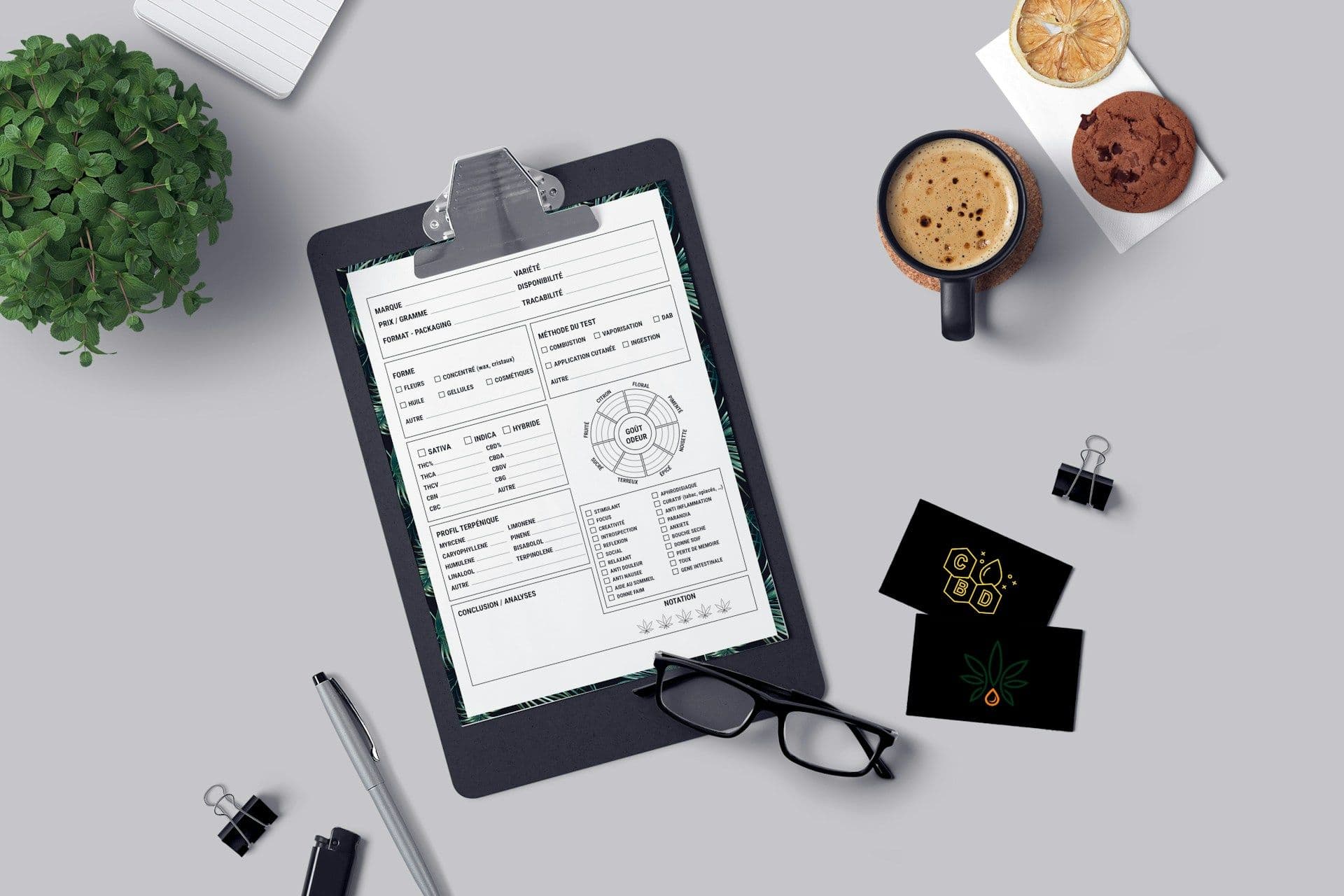 Billing schedule checklist on a clipboard next to a cup of coffee